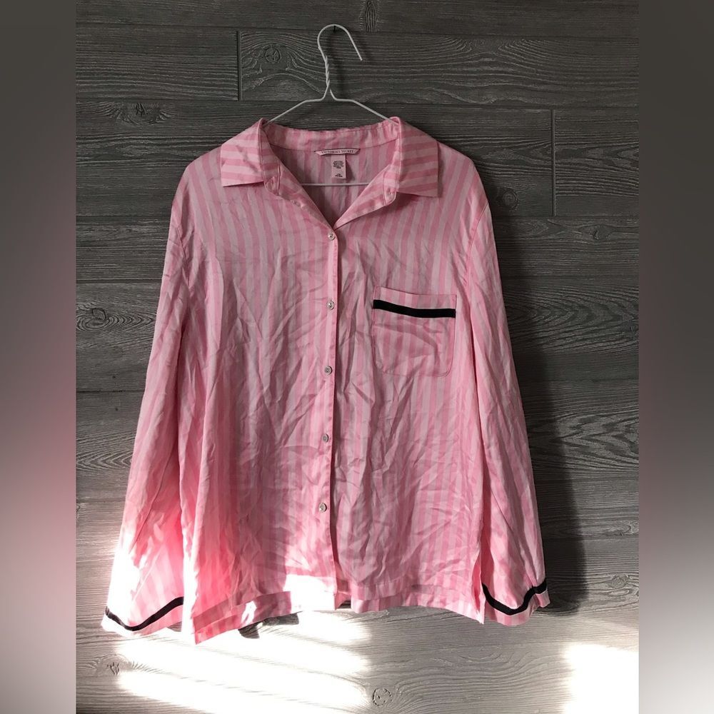 Victoria’s Secret satin pajama top. Large. Pants not included